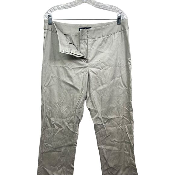 Evan Picone Womens Pants Stretch Straight Leg Flat Front Zip Fly Khaki Size 12 - Picture 3 of 6